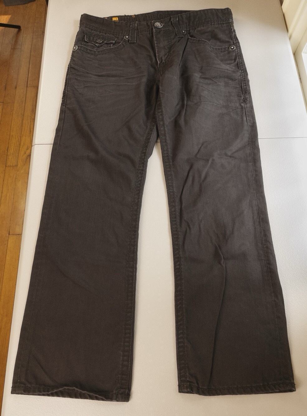 Rivet De Cru MAE Relaxed Straight Leg Black Jeans Men's 36/32 Y2K Baggy Rave USA